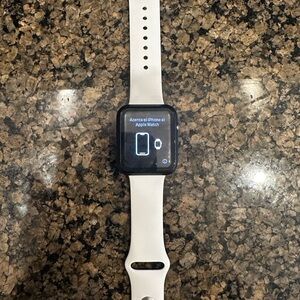 Apple White Smartwatch with Square Display